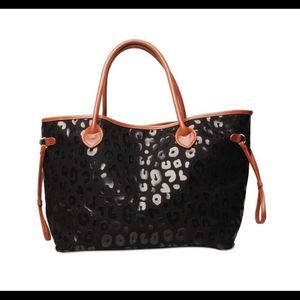 Brand New Black Leopard Tote